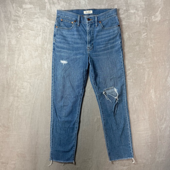 Madewell Denim - Madewell The Perfect Vintage Jean Distressed Raw Hem Size 28